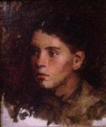 Frank Duveneck Head of a Young Girl France oil painting artist